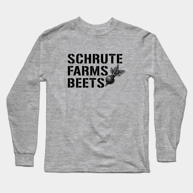 Schrute Farms Beets Long Sleeve T-Shirt by Bhagila